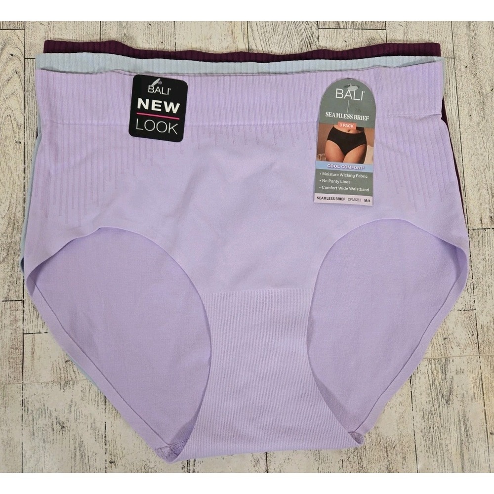 Bali Brief Size 6 Medium 3pk Comfort Revolution No Show Underwear Seamless